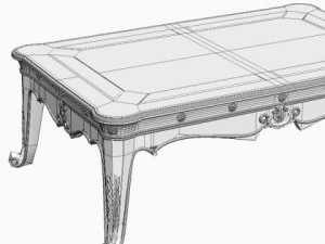 antique coffee table 3D Model