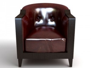 leather armchair Modèle 3D