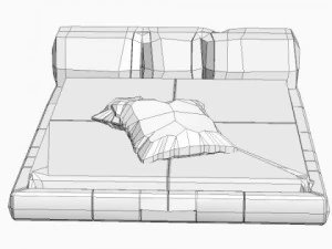 contemporary bed 3D Model