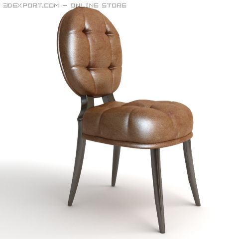 leather side chair 2 3D 模型 .c4d .max .obj .3ds .fbx .stl .blend 