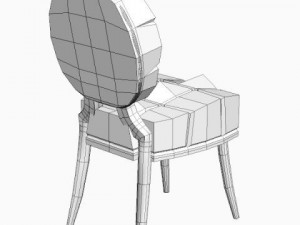 leather side chair 2 3D 模型