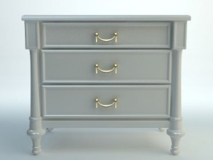 white nightstand 3D Модель