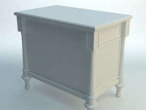 white nightstand 3D Модель