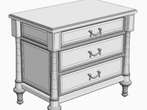 white nightstand 3D Модель