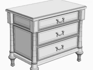 white nightstand 3D Model