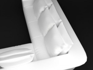 white corner sofa Modelo 3D