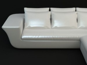 white corner sofa Modelo 3D
