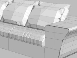 white corner sofa Modelo 3D