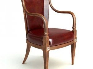 사실적인 골동품 안락 의자 2 3D 모델