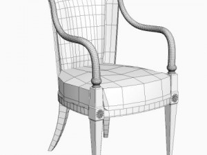 photorealistic antique armchair 2 3D 모델