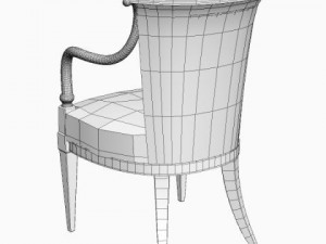 photorealistic antique armchair 2 3D 모델