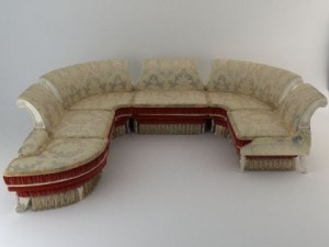 baroque antique sofa Modelo 3D