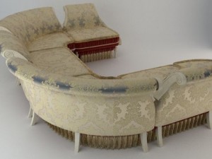 baroque antique sofa Modello 3D