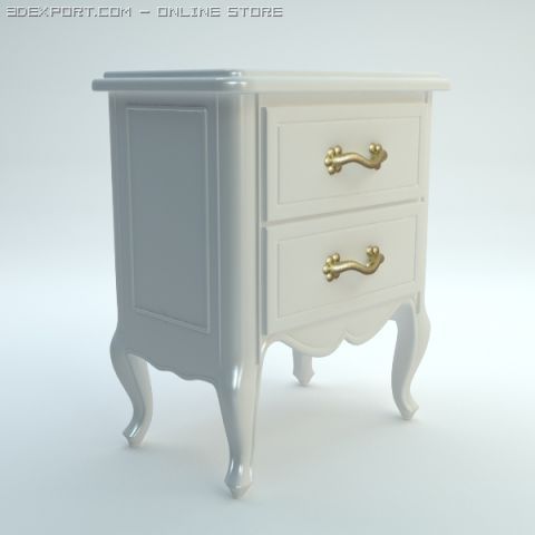 nightstand Model 3D .c4d .max .obj .3ds .fbx .stl .blend 
