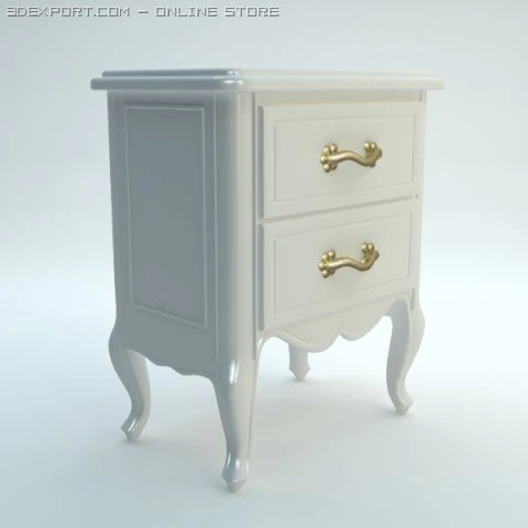 nightstand 3D Model .c4d .max .obj .3ds .fbx .stl .blend 