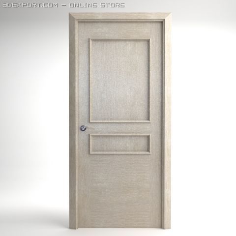 wooden door 3D Model .c4d .max .obj .3ds .fbx .stl .blend 