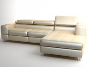 corner sofa with chaise 3D मॉडल