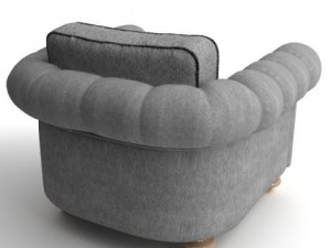 club armchair Modèle 3D