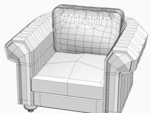 club armchair Modèle 3D