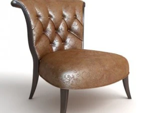 ornate classical leather chair 3D Model