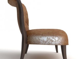 ornate classical leather chair 3D 模型