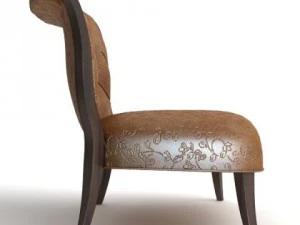 ornate classical leather chair 3D Model