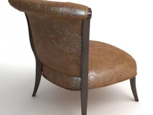 ornate classical leather chair 3D Model