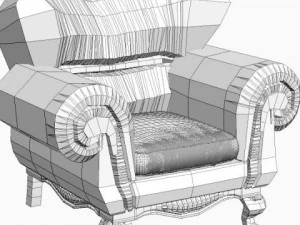 large armchair 3D Model