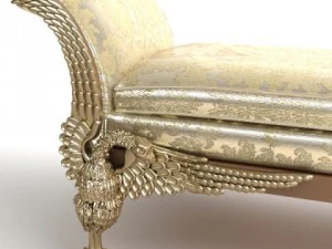 baroque style bench 3D Model