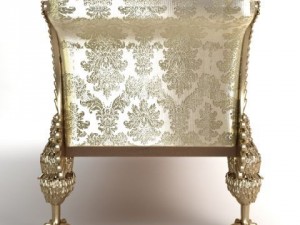baroque style bench 3D Model