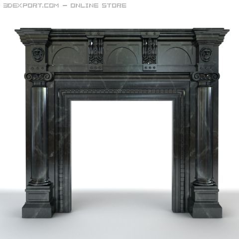 fireplace 2 Modello 3D .c4d .max .obj .3ds .fbx .stl .blend 