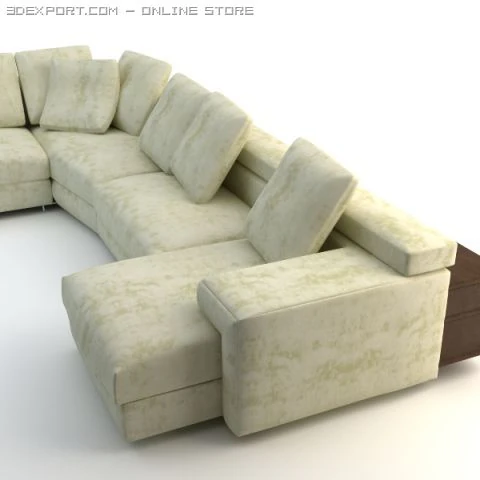 corner sofa photorealistic 3D Model .c4d .max .obj .3ds .fbx .stl .blend 