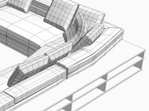 corner sofa photorealistic 3D Model