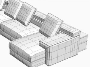 corner sofa photorealistic 3D Модель