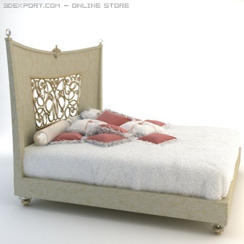 bed alta moda Modelo 3D .c4d .max .obj .3ds .fbx .stl .blend 