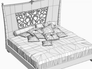 bed alta moda Modelo 3D