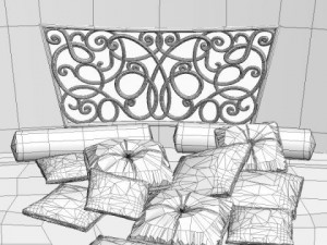 bed alta moda Modelo 3D