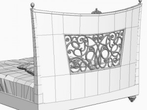 bed alta moda Modelo 3D