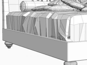 bed alta moda 3D Model