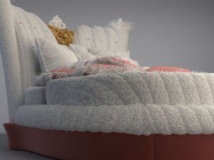 ornate round bed alta moda chic 101 3D Model