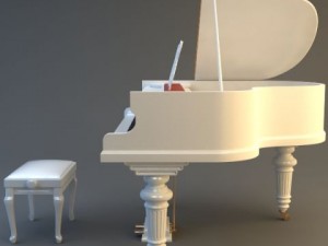 grand piano 3Dモデル