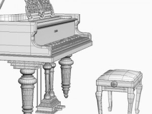 grand piano 3Dモデル