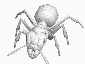 red ant Model 3D