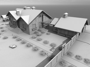 country house Modelo 3D