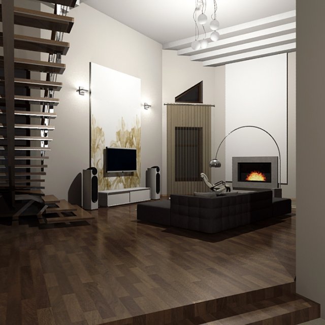 living room 01 Modello 3D .c4d .max .obj .3ds .fbx .stl .blend 