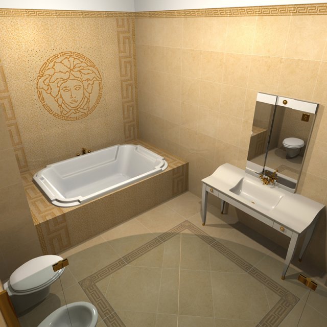 bathroom 03 3D Модель .c4d .max .obj .3ds .fbx .stl .blend 