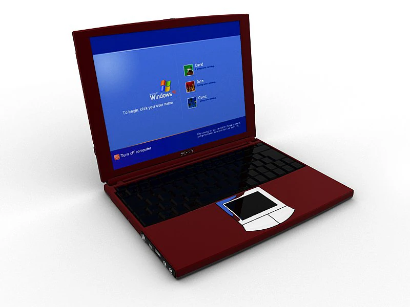 laptop sony 3D Model .c4d .max .obj .3ds .fbx .stl .blend 