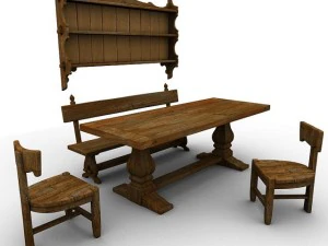 tavolo e sedie maggi massimo Modello 3D