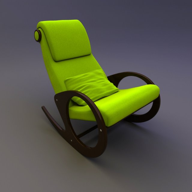 rocking chair 3Dモデル .c4d .max .obj .3ds .fbx .stl .blend 