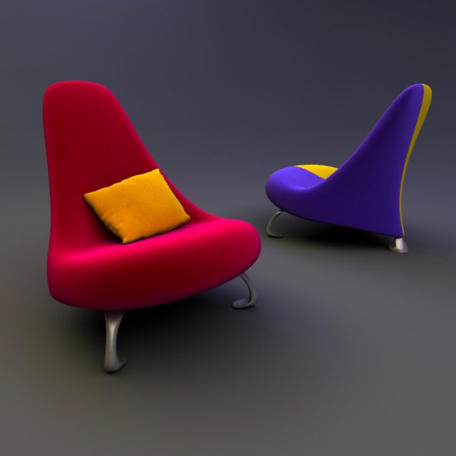 modern armchair Modèle 3D .c4d .max .obj .3ds .fbx .stl .blend 